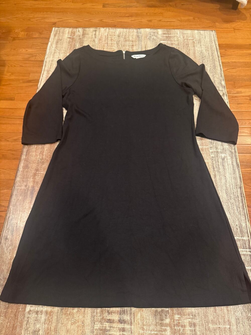 Tommy Bahama Darcy Black 3/4 Sleeve Dress L